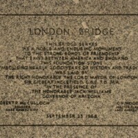London Bridge Foundation Stone London Bridge Foundation Stone